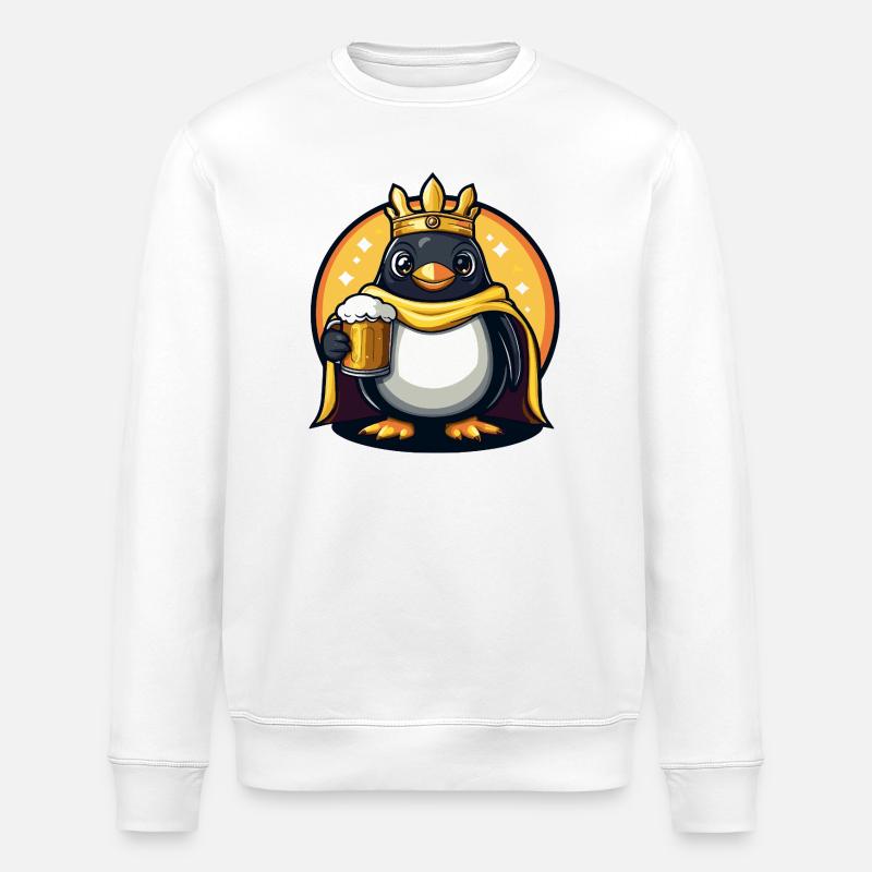 Pingouin Bière Drôle - Sweat bio ROLLER Stanley/Stella Unisexe - blanc