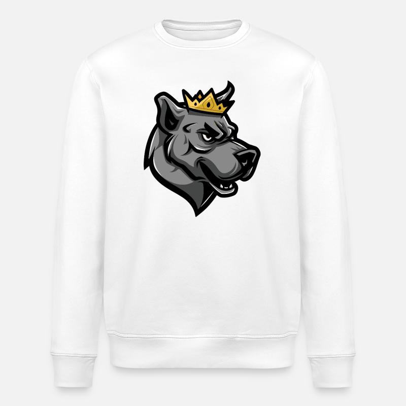 Kangal Hund Krone - Stanley/Stella Unisex Bio-Sweatshirt ROLLER - Weiß