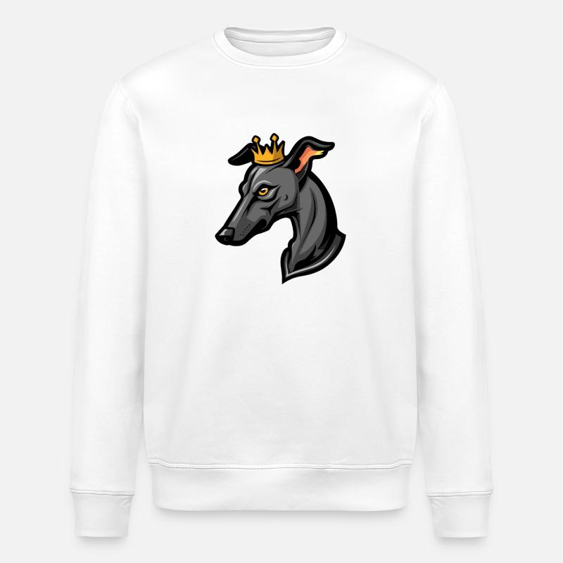 Couronne de chien lévrier - Sweat bio ROLLER Stanley/Stella Unisexe - blanc