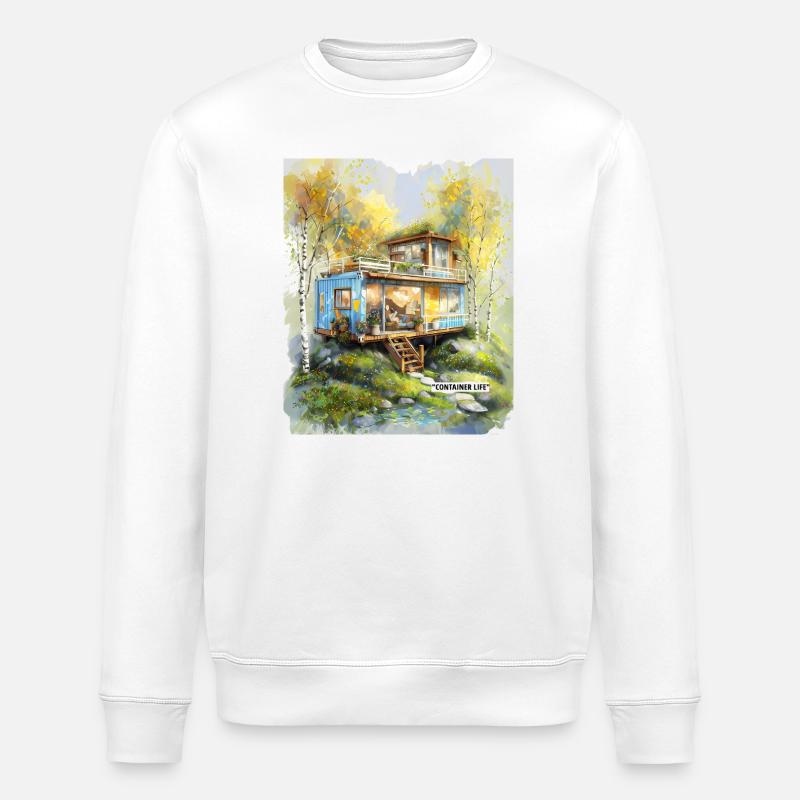 Container Life Woodland Studio - Stanley/Stella ROLLER Unisex Organic Sweatshirt - white