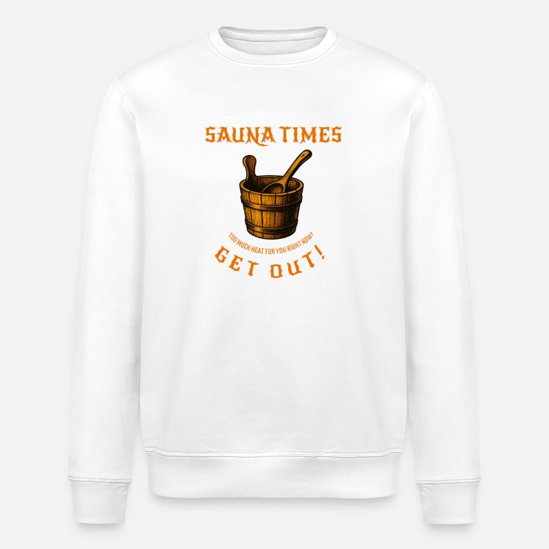 sauna_times - Stanley/Stella Unisex Bio-Sweatshirt ROLLER - Weiß