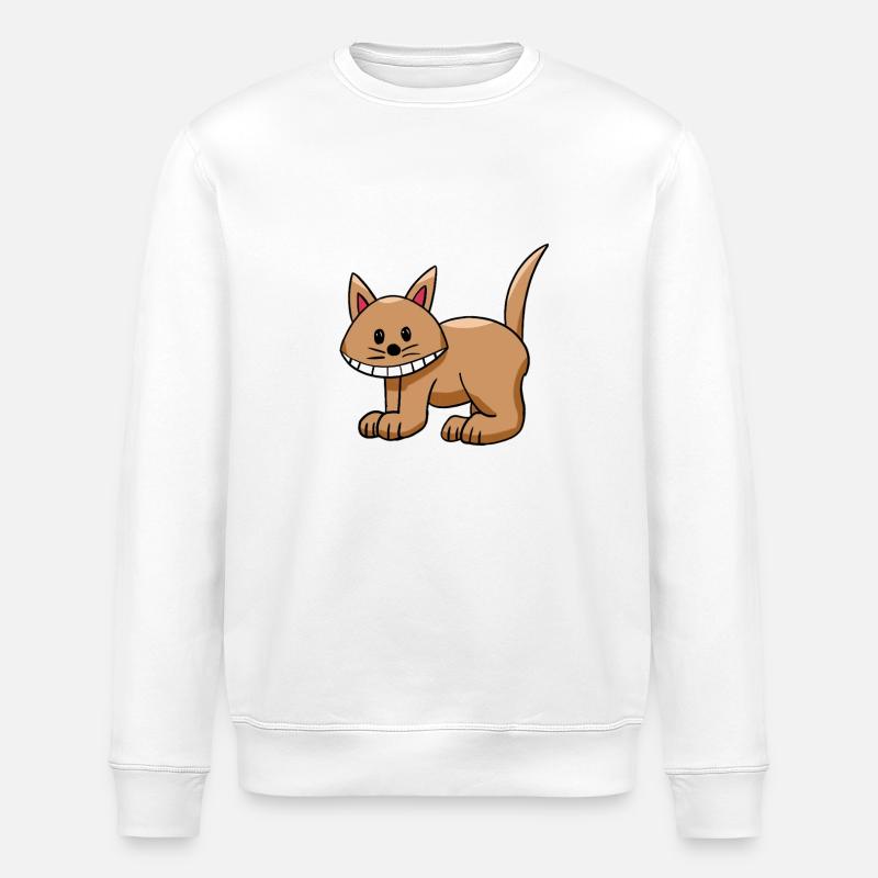 Chat drôle Chats Enfants Enfant - Sweat bio ROLLER Stanley/Stella Unisexe - blanc