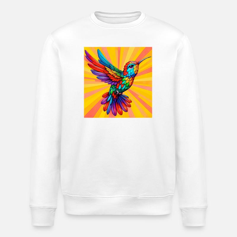hummingbird - Stanley/Stella ROLLER Unisex Organic Sweatshirt - white