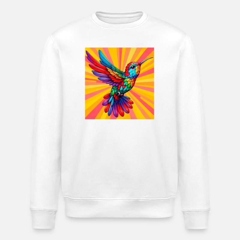 hummingbird - Stanley/Stella ROLLER Unisex Organic Sweatshirt - white