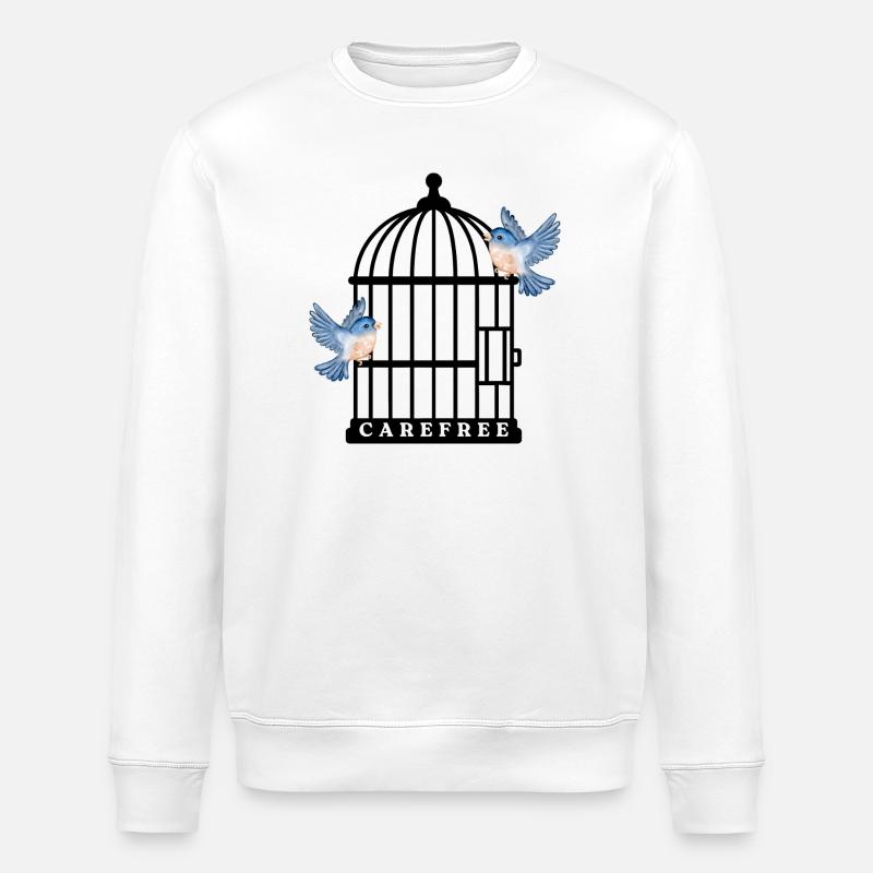 Sorglos - Stanley/Stella Unisex Bio-Sweatshirt ROLLER - Weiß