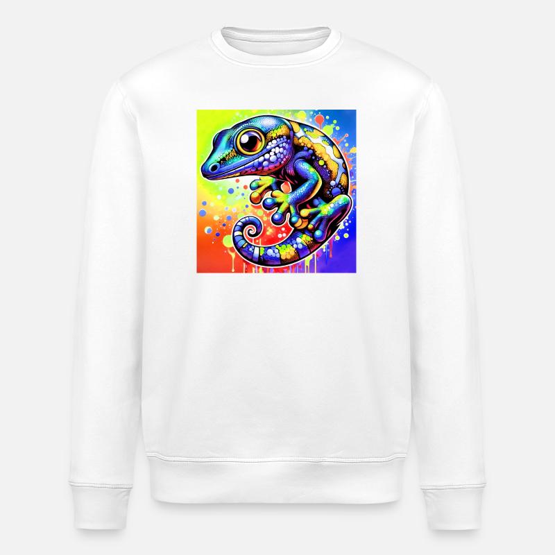 Gecko - Stanley/Stella ROLLER Unisex Organic Sweatshirt - white