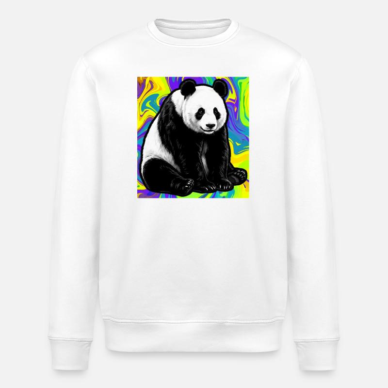 Panda - Stanley/Stella Unisex Bio-Sweatshirt ROLLER - Weiß