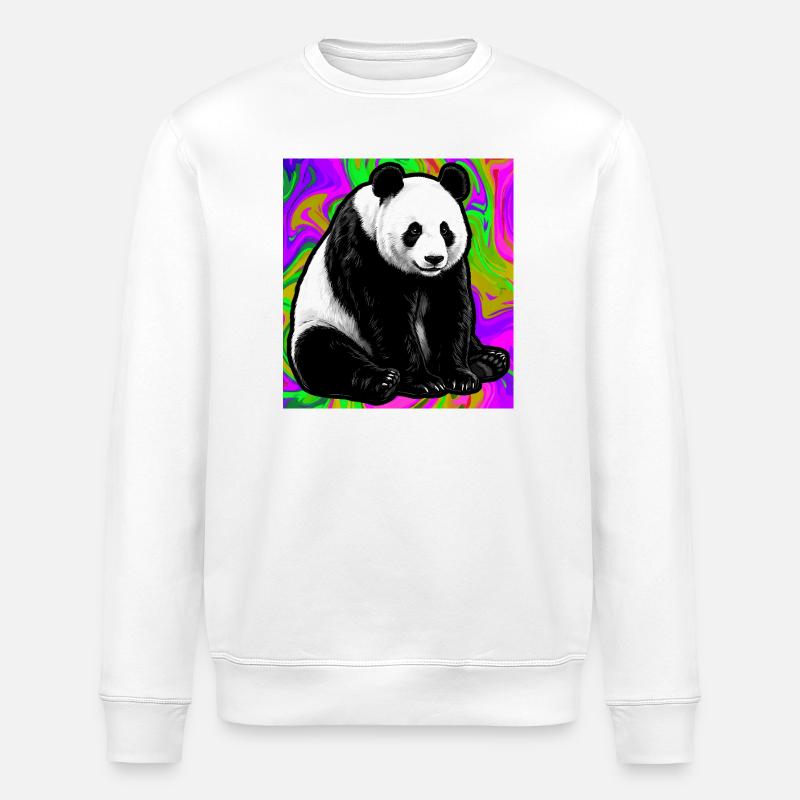 Panda - Stanley/Stella Unisex Bio-Sweatshirt ROLLER - Weiß