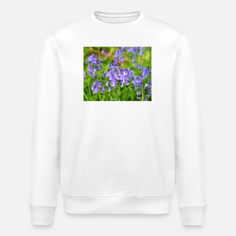 Jacinthes bleus - Floraison printanière violette - Sweat bio ROLLER Stanley/Stella Unisexe - blanc