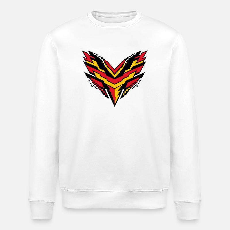 V-Pixel Storm Contrast Logo - Sweat bio ROLLER Stanley/Stella Unisexe - blanc