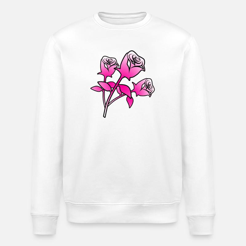 Roses - Stanley/Stella ROLLER Unisex Organic Sweatshirt - white