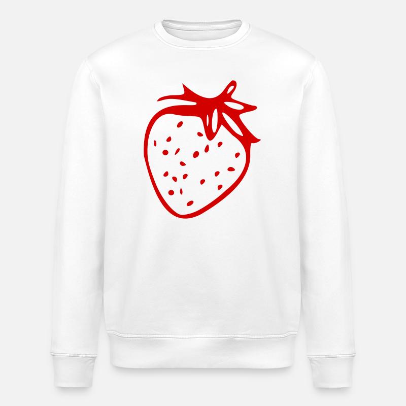Erdbeere - Stanley/Stella Unisex Bio-Sweatshirt ROLLER - Weiß