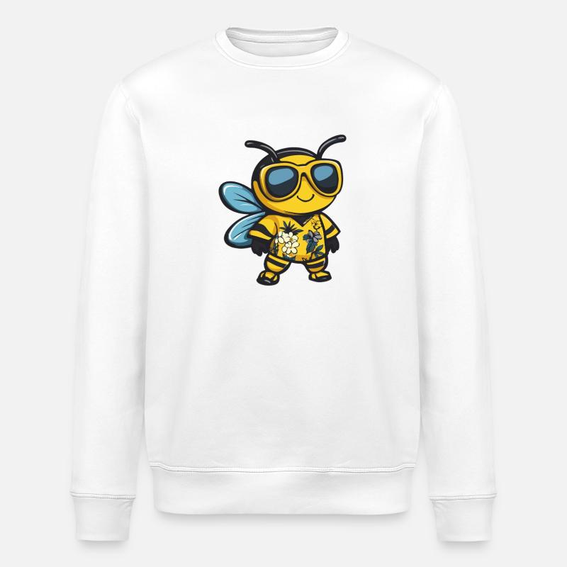 Bee Comic Holiday - Sweat bio ROLLER Stanley/Stella Unisexe - blanc
