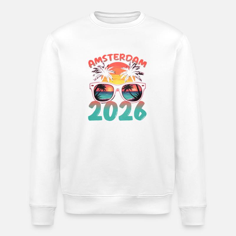 Amsterdam 2026 - Sweat bio ROLLER Stanley/Stella Unisexe - blanc