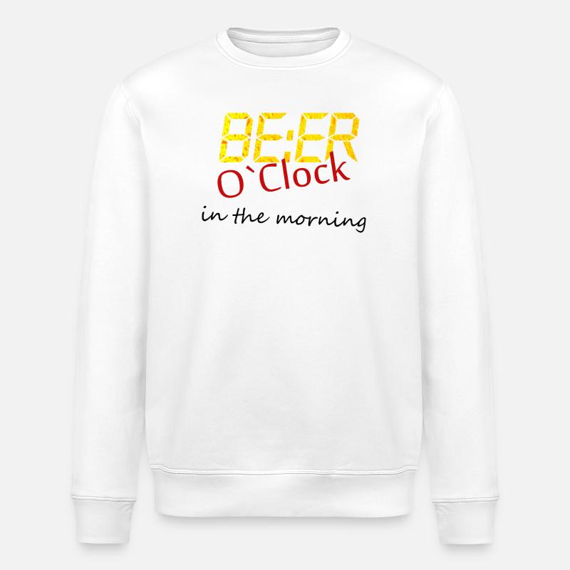 Beer beer drinking - Stanley/Stella ROLLER Unisex Organic Sweatshirt - white