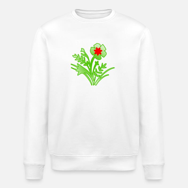 Fleur - Sweat bio ROLLER Stanley/Stella Unisexe - blanc