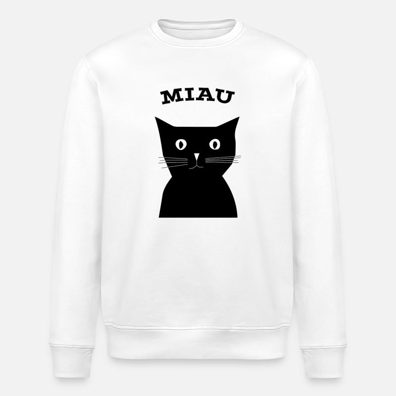 Katze - Stanley/Stella Unisex Bio-Sweatshirt ROLLER - Weiß