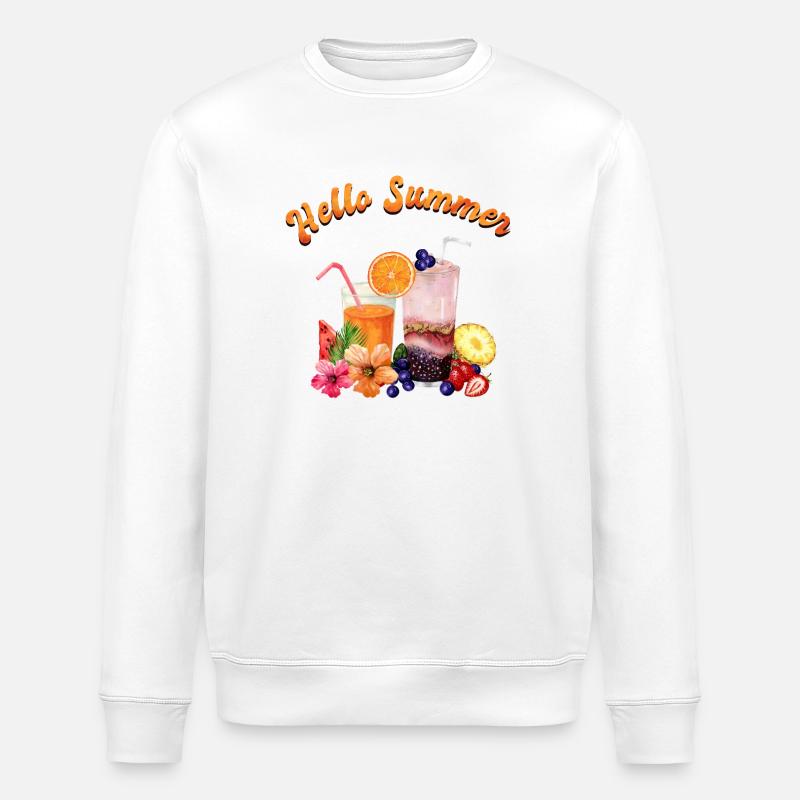 Bonjour l’été - Sweat bio ROLLER Stanley/Stella Unisexe - blanc