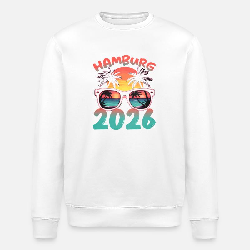 Hamburg 2026 - Stanley/Stella Unisex Bio-Sweatshirt ROLLER - Weiß
