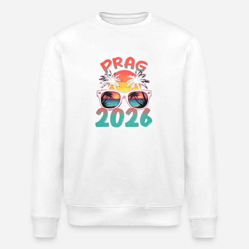 Prague 2026 - Stanley/Stella ROLLER Unisex Organic Sweatshirt - white