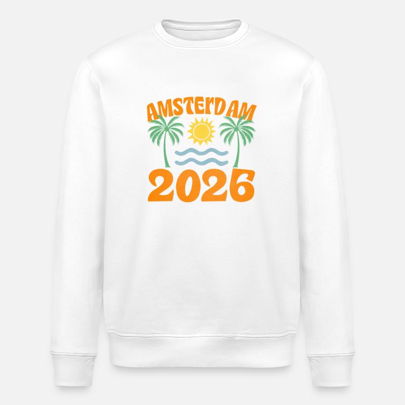 Amsterdam 2026 - Sweat bio ROLLER Stanley/Stella Unisexe - blanc