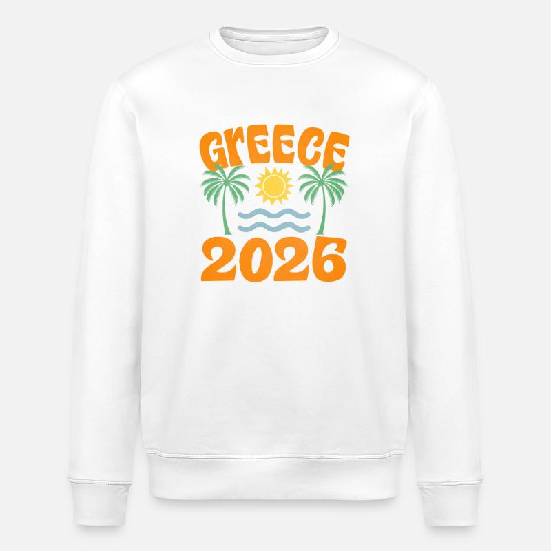 Greece 2026 - Stanley/Stella Unisex Bio-Sweatshirt ROLLER - Weiß