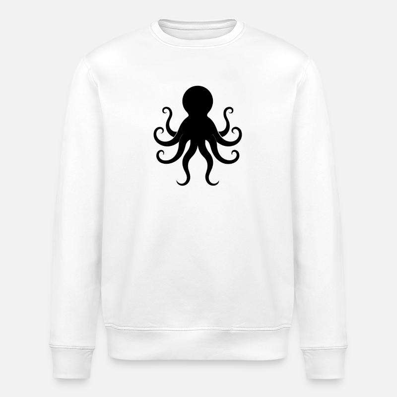 Octopus - Stanley/Stella ROLLER Unisex Organic Sweatshirt - white