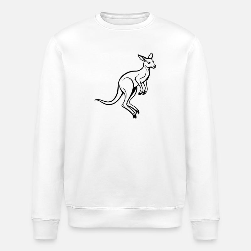 Känguru-Springen - Stanley/Stella Unisex Bio-Sweatshirt ROLLER - Weiß