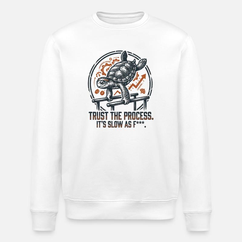 Calisthenics Schildkröte - Stanley/Stella Unisex Bio-Sweatshirt ROLLER - Weiß