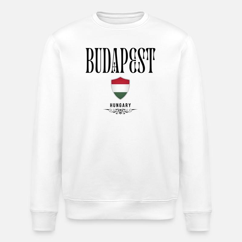 Souvenir de Budapest, design élégant Budapest - Sweat bio ROLLER Stanley/Stella Unisexe - blanc