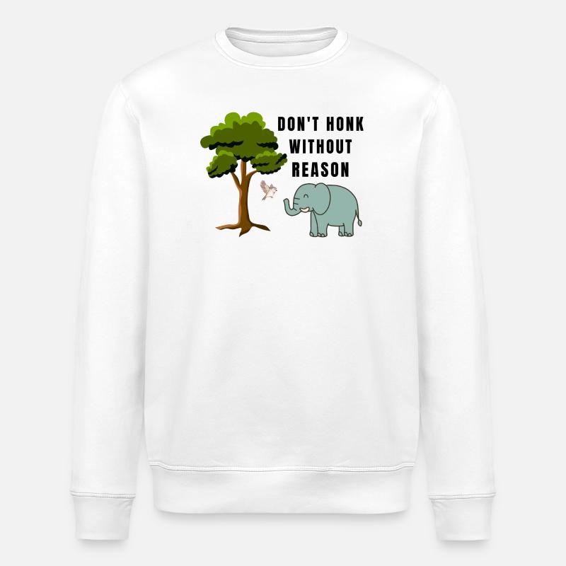 Don-t_honk - Stanley/Stella ROLLER Unisex Organic Sweatshirt - white