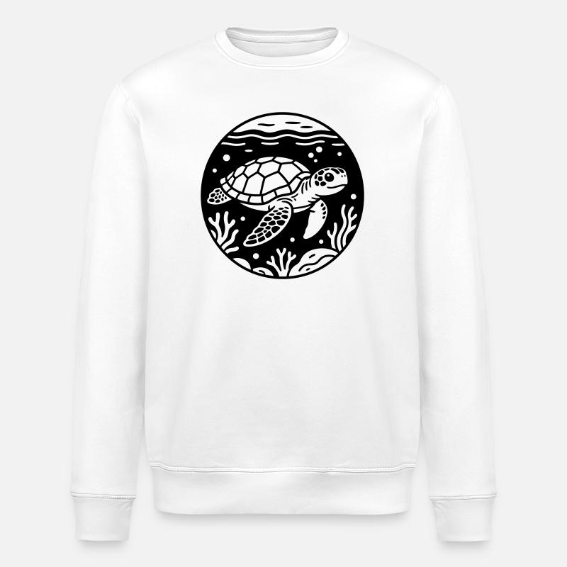 Tortue de mer - Sweat bio ROLLER Stanley/Stella Unisexe - blanc