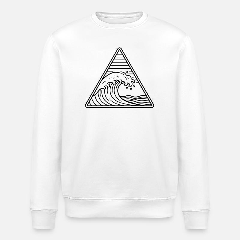 Vague de mer - Sweat bio ROLLER Stanley/Stella Unisexe - blanc