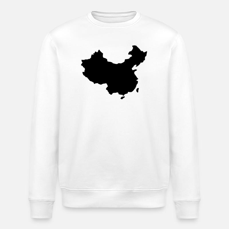 Carte de la Chine - Sweat bio ROLLER Stanley/Stella Unisexe - blanc