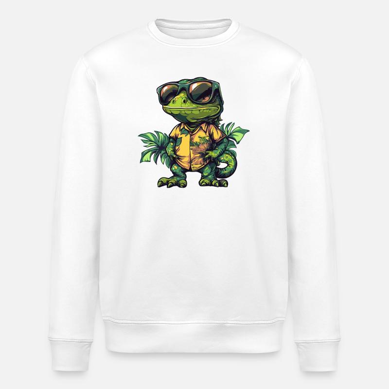 Chameleon Comic Holidays - Stanley/Stella ROLLER Unisex Organic Sweatshirt - white