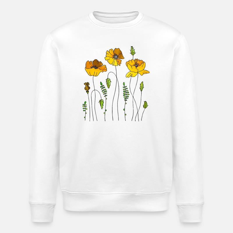 Fleur - Sweat bio ROLLER Stanley/Stella Unisexe - blanc