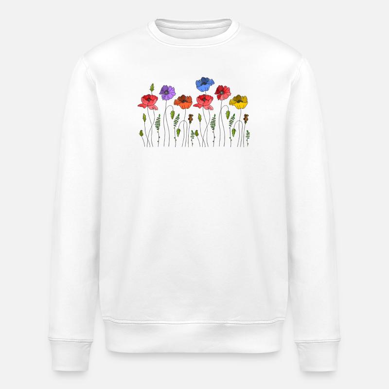 Fleur - Sweat bio ROLLER Stanley/Stella Unisexe - blanc