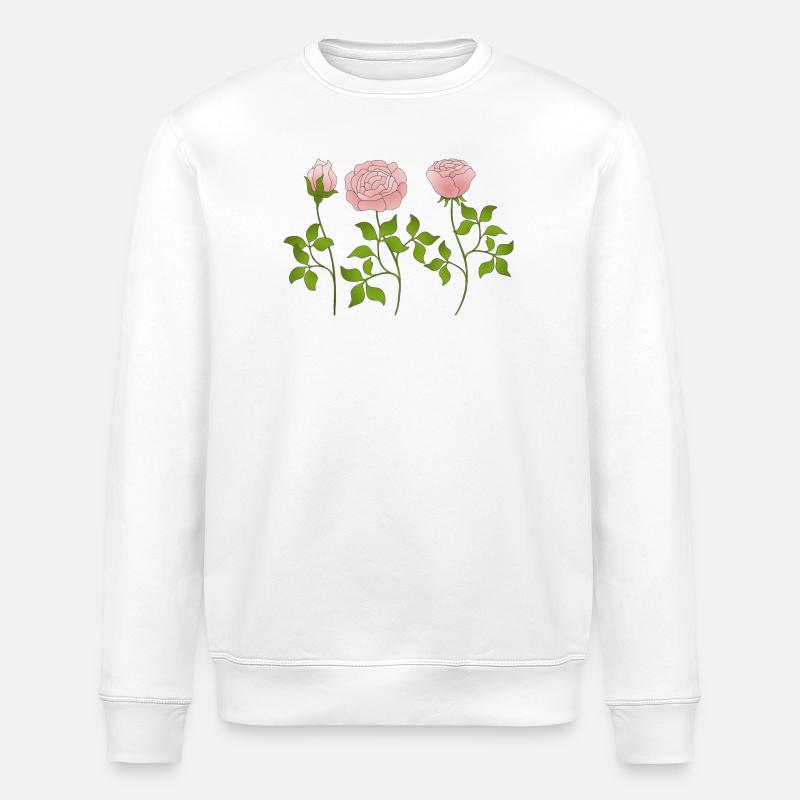 Blumen - Stanley/Stella Unisex Bio-Sweatshirt ROLLER - Weiß