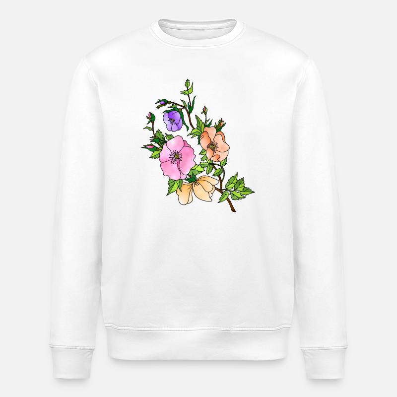 Fleur - Sweat bio ROLLER Stanley/Stella Unisexe - blanc