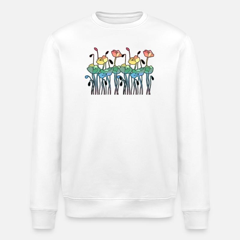Fleur - Sweat bio ROLLER Stanley/Stella Unisexe - blanc
