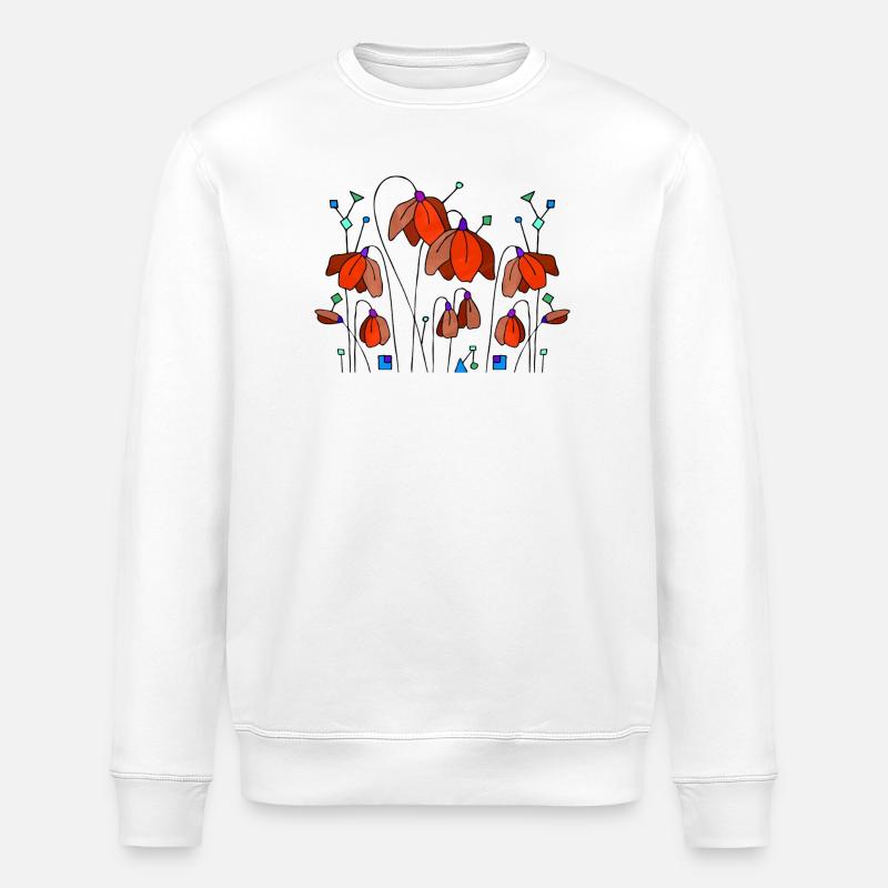 Blumen - Stanley/Stella Unisex Bio-Sweatshirt ROLLER - Weiß