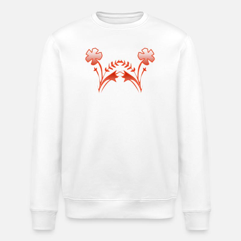 Flowers - Stanley/Stella ROLLER Unisex Organic Sweatshirt - white