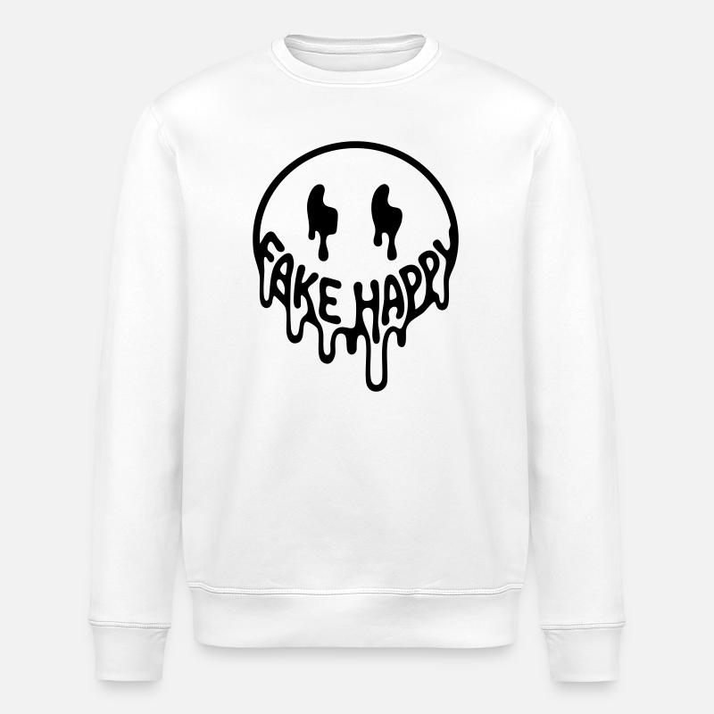 Fake Happy - Stanley/Stella Unisex Bio-Sweatshirt ROLLER - Weiß