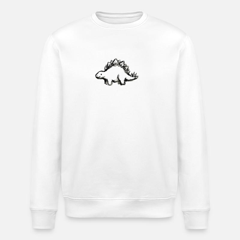 Stégosaure amical - Sweat bio ROLLER Stanley/Stella Unisexe - blanc