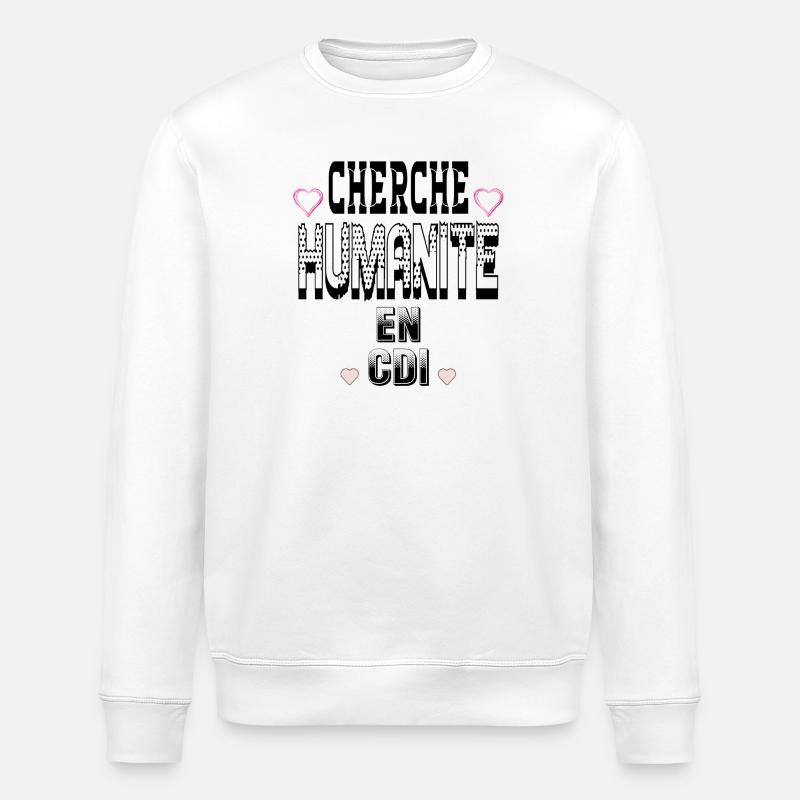 Cherche Humanité en CDI - Sweat bio ROLLER Stanley/Stella Unisexe - blanc