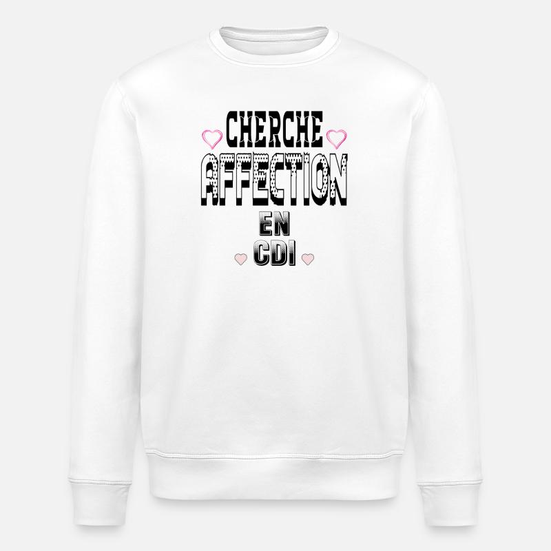 Cherche Affection en CDI - Sweat bio ROLLER Stanley/Stella Unisexe - blanc