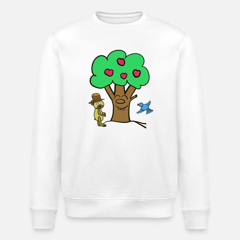 Apfelbaum Baum Teddybär Sommer Kind - Stanley/Stella Unisex Bio-Sweatshirt ROLLER - Weiß