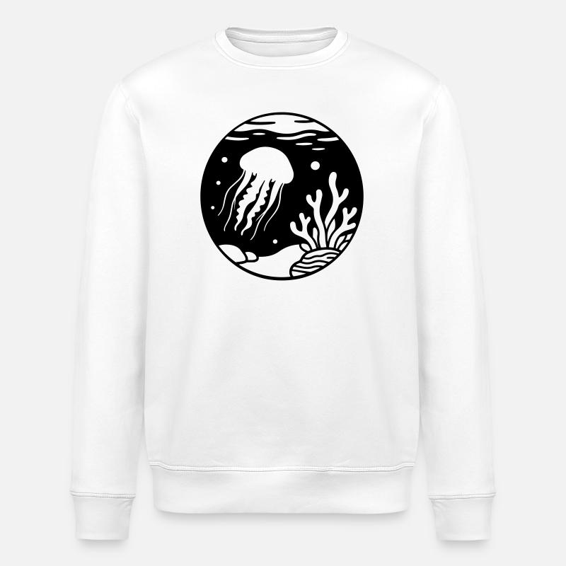 Qualle - Stanley/Stella Unisex Bio-Sweatshirt ROLLER - Weiß