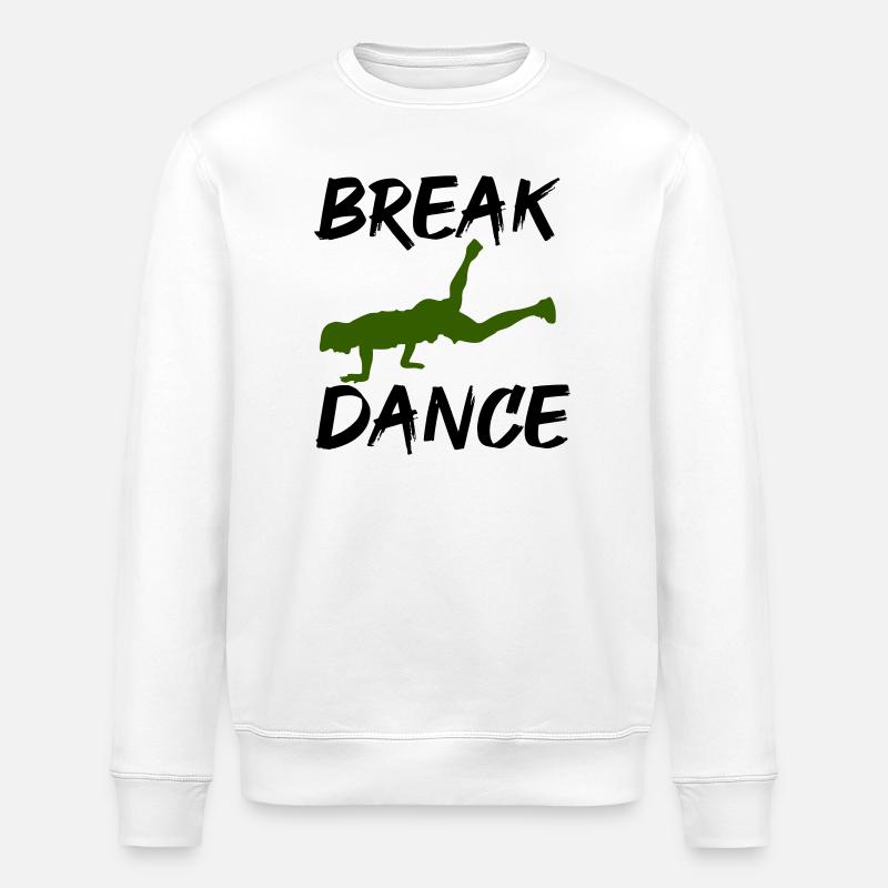 Breakdancing - Stanley/Stella ROLLER Unisex Organic Sweatshirt - white