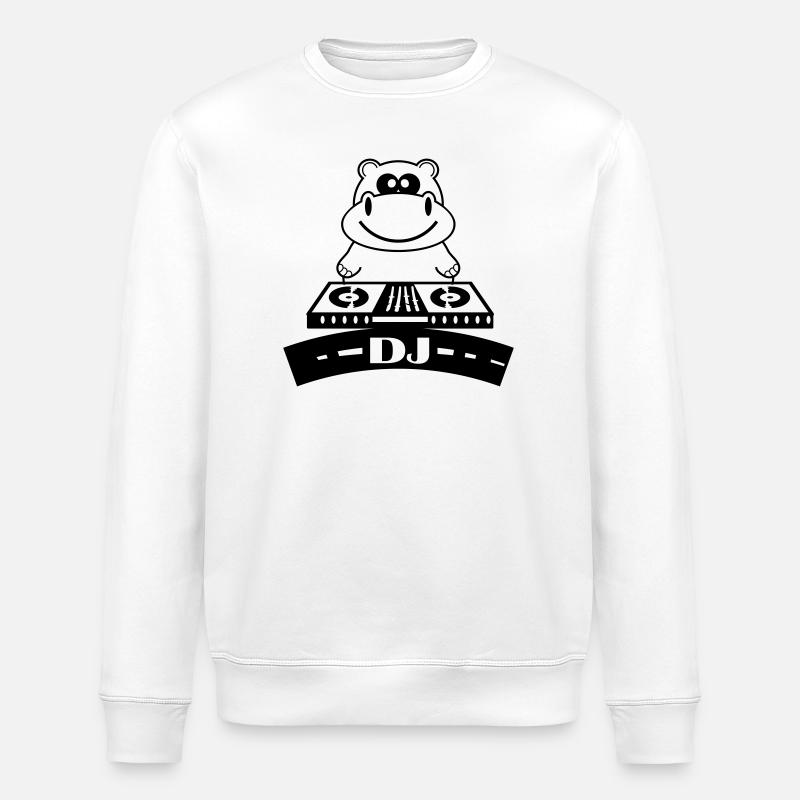 hippo_dj - Stanley/Stella Unisex Bio-Sweatshirt ROLLER - Weiß